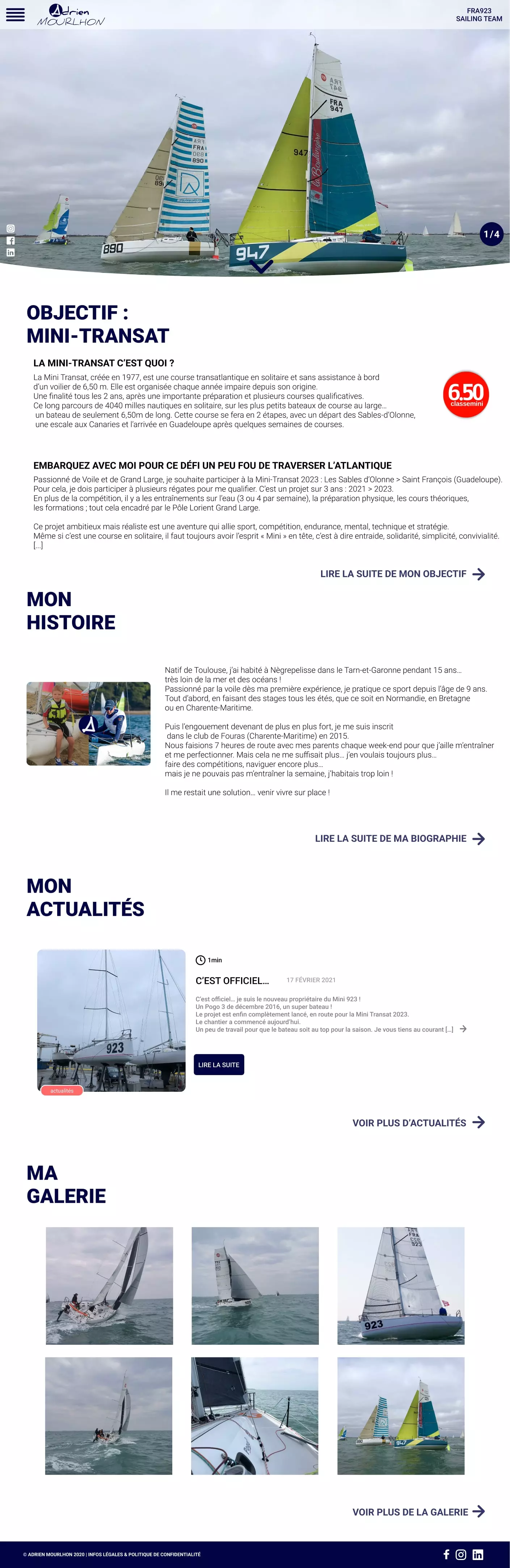 Image page d'accueil du site Adrien Mourlhon